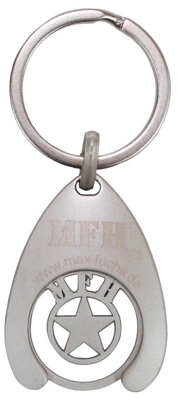 Schlüsselanhänger für Einkaufswagen mit Clip MFH