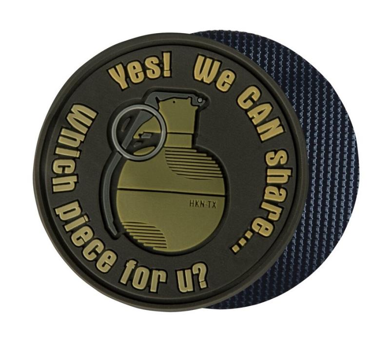 Helikon-Tex "WE CAN SHARE" Grenade PVC-Patch - braun