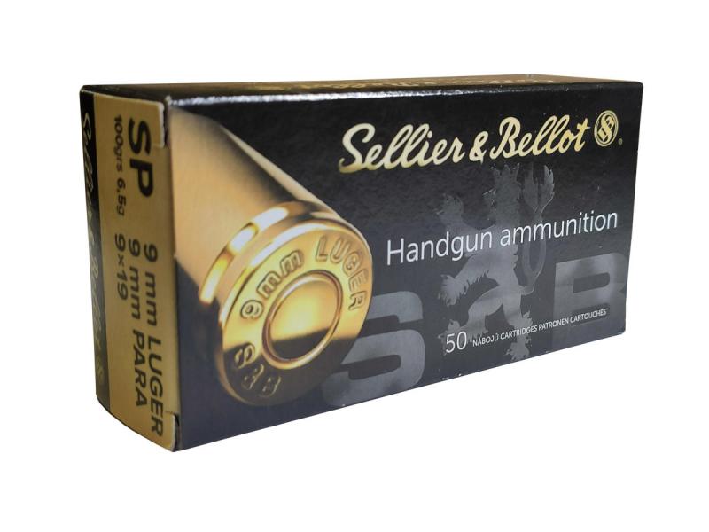 S&B 9 mm Luger SP Teilmantel 100grs.