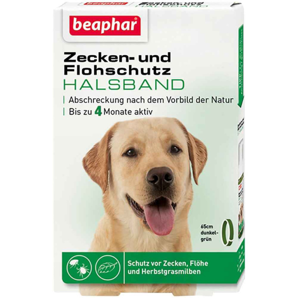 beaphar® Zecken- und Flohschutzhalsband, grün