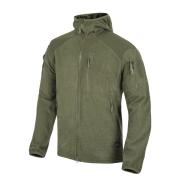 Alpha Hoodie Grid Fleece - Olive Green